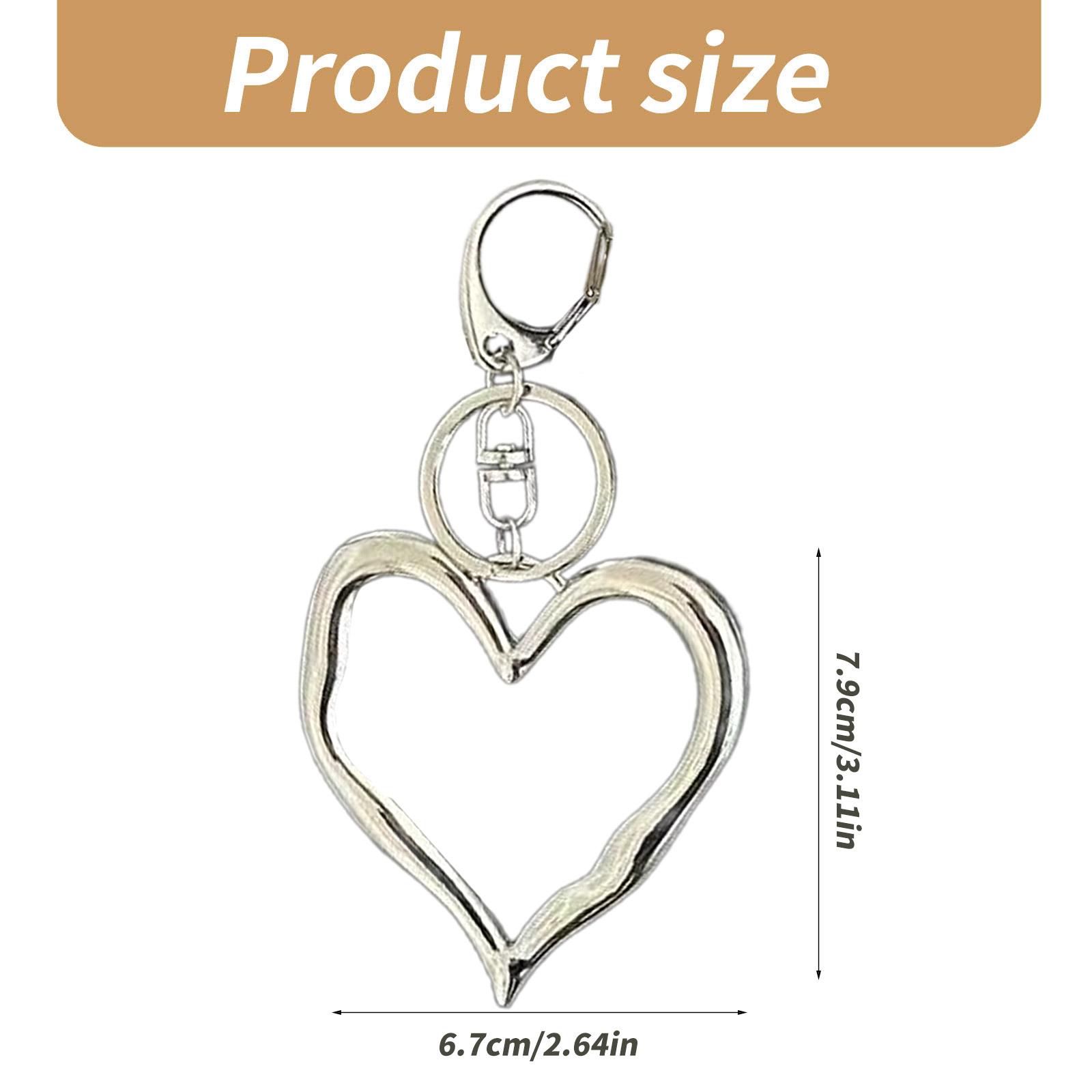 Уникальный брелок в форме сердца с элегантным текстурированным полым прочным сплавом — фото 8