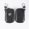 For VW Leather Car Remote Key Case Bag Keychain Storage Box For Volkswagen VW Polo Golf Touareg T6 T5 Passat B7 B5 Touran Beetle Tiguan xc4