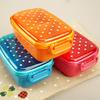 480ml Single Layer Portable Dot Picnic Lunch Box Food Storage Container Case
