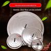 Large Stainless Steel Iron Pot with Round Lid for Household Stir-Frying