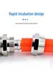 T-shaped Quick-Connect Pneumatic Fitting for High-Pressure Air Hoses, Nickel-Plated, Available in 4-12mm.