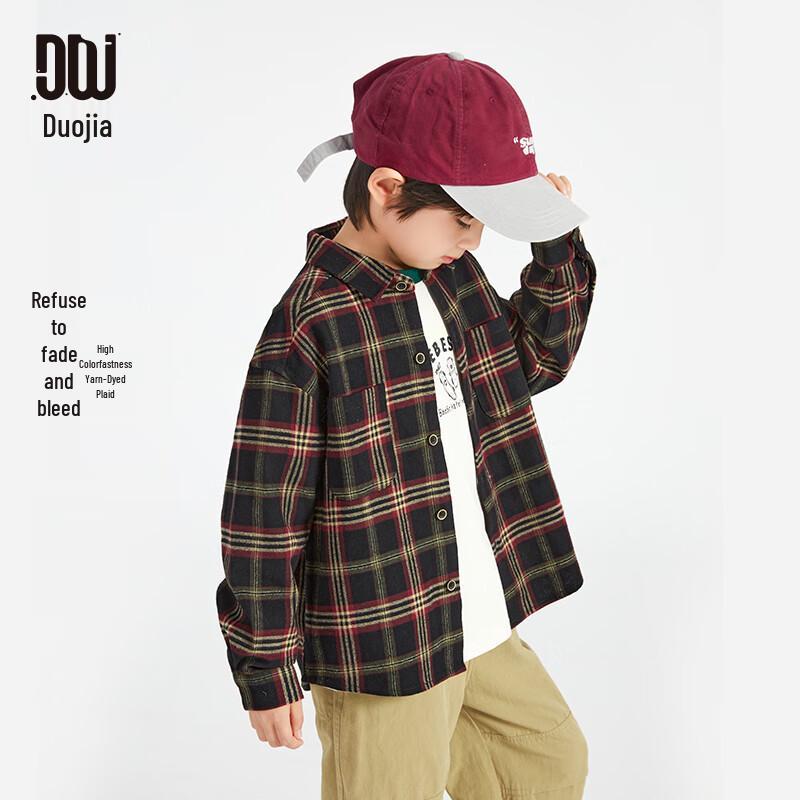 Мальчишеская клетчатая рубашка с длинным рукавом на пуговицах 120