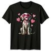 Dog Heart Sunglasses Bubblegum Animals Dogs Valentines Day Mens T-Shirt Womens