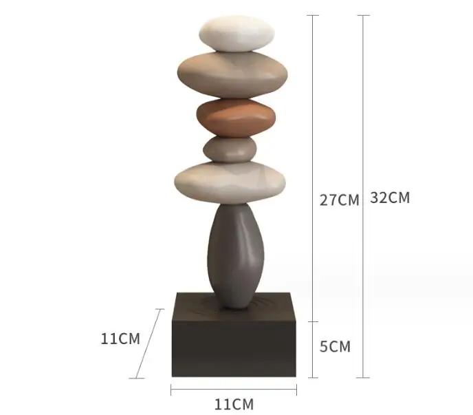 

Fortune Stone Resin Figurine Desktop Ornament Home Office Housewarming Decor Gift Modern Minimalist Lucky Resin Statue Ornament