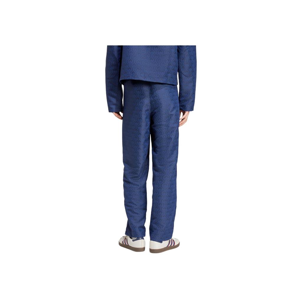 adidas Originals Stampa All-Over a Righe Vestibilità Ampia Retro Sport Casual Pantaloni Uomo Fondo Blu Notte JN5971