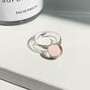 Anello da Dito Geometrico Rotondo Trasparente Colorato alla Moda in Vetro di Cristallo per Donne Amici Accessori Gioielli per Feste Estive