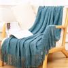 Nordic Tassel Sofa Throw Blanket - Air Conditioning Nap & Hotel Bed Runner, Summer Bed Flag, Bed End Blanket