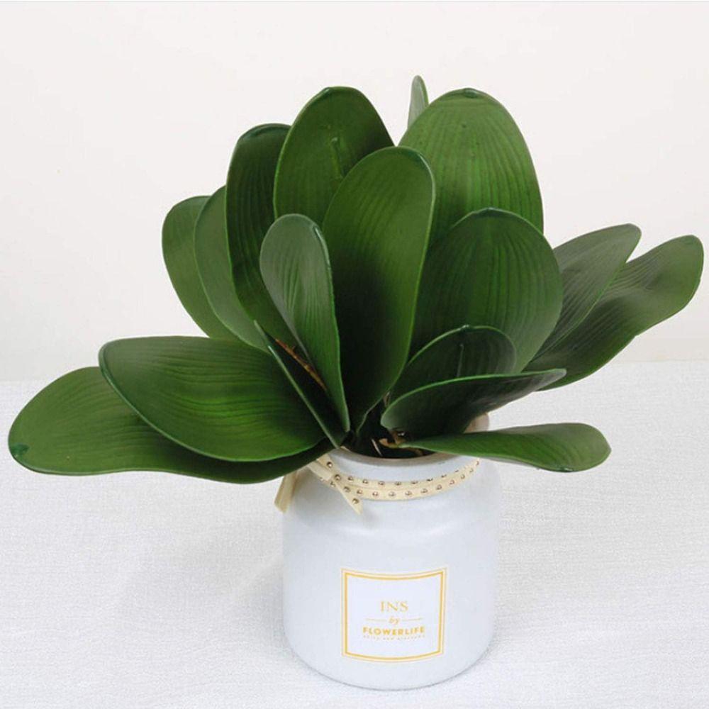 Green Artificial Plant Plastic Plastic Leaves Simulation Plant Real Touch Orchid  Home Decor