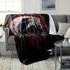 [Gothic Crow Blanket] Gothic Crow Pattern 1pc Flannel Blanket | Halloween Gift Blanket for Family and Friends Midday Nap Blanket