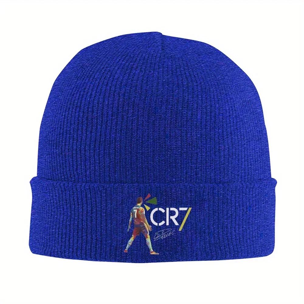 Nowe czapki Cr Football Ronaldo Signature dzianinowe damskie unisex zimowe akrylowe casualowe