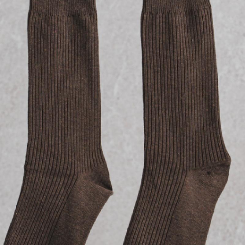 Monfoot Men S Ribbed Long Neck SockS Brown