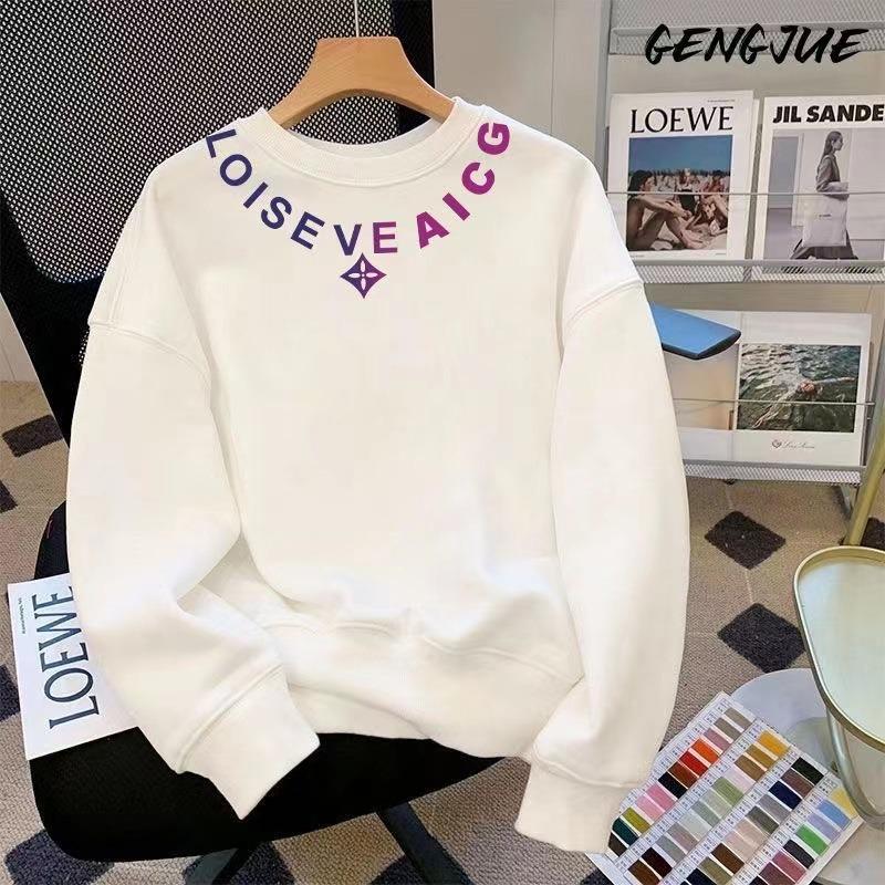 

PUNK Color Block Fleece-Lined Crew Neck Sweatshirt - Men s Plus Size Streetwear, Long Sleeve, Korean Style, Autumn/Winter 4XL