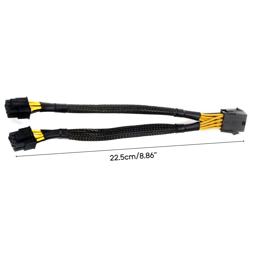 CPU 8pin Female To 2x 8pin(4+4) Male PCIe Miner Motherboards Power Supply Cord