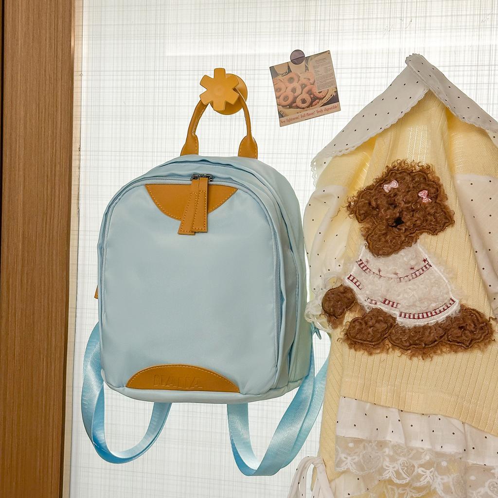 Schoolbag Backpack Lightweight Backpack Wholesale New Contrasting Color Small Fresh Student Schoolbag Ins Cute Girl Class Bag