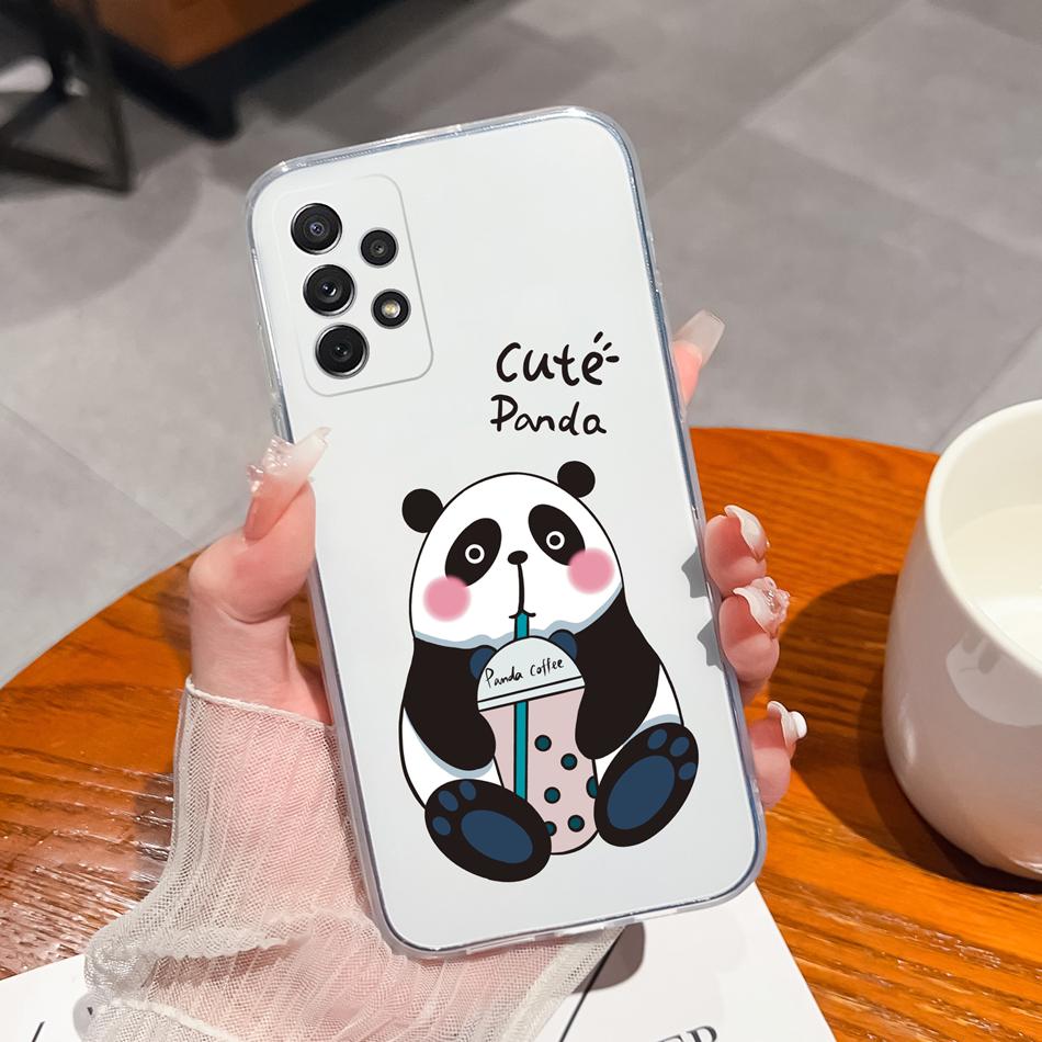 For Samsung Galaxy A72 A73 Case Simple Painted Flower Cover For Samsung A 72 A 73 Soft TPU Silicone Anti Drop Clear Phone Shell