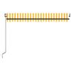 Automatic Awning with LED Lights and Wind Sensor 450 X 350 Cm Yellow White
