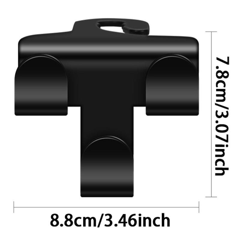 Car Seat Headrest Hook 3 Pack Hanger Storage Organizer Universal for Handbag Purse Coat Fit Universal Vehicle Car Black