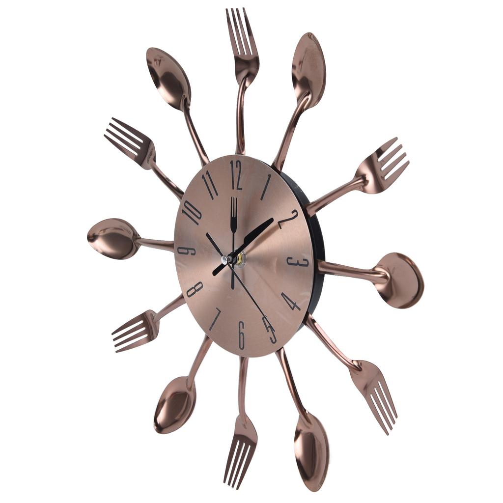 Kitchen Wall Clock Multipurpose Cutlery Kitchen Utensil Clock for Kitchen Restaurant Home Decor