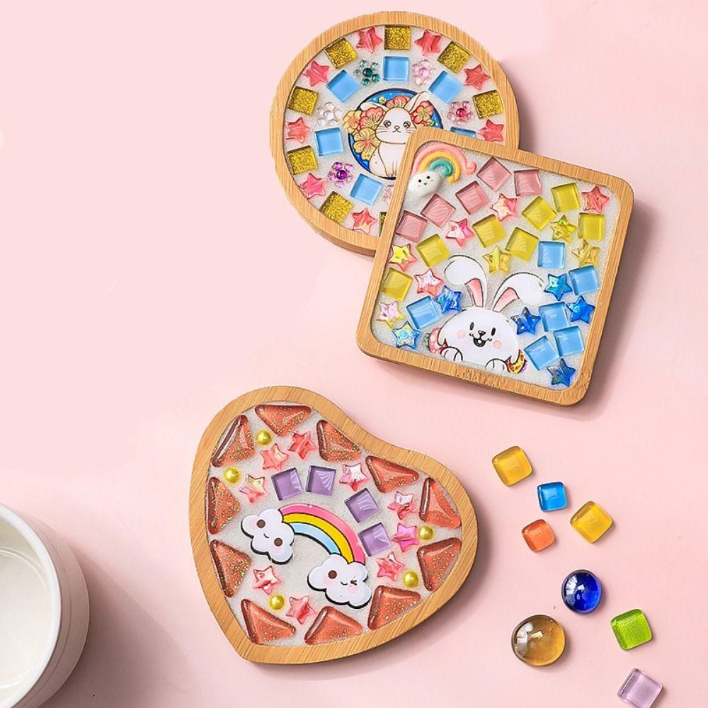Intellectual Development DIY Mosaic Coaster Kit DIY Mosaic Cup Mat  Hands on And Brainstorming