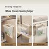 Meirui De Wall-Mount Kitchen & Bathroom Trash Can with Suction Cup and Hanging Rack