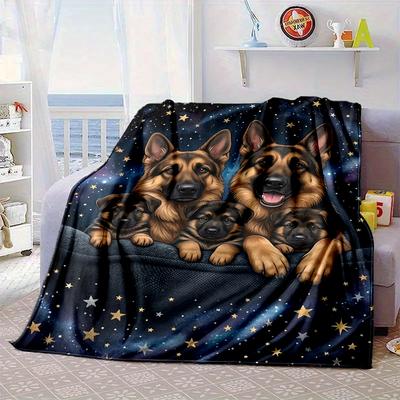 German Shepherd Family Blanket Flannel Blanket Throw Blanket Sofa Cover Blanket Soft Premium Blanket Picnic Blanket Tv Blanket Gifts