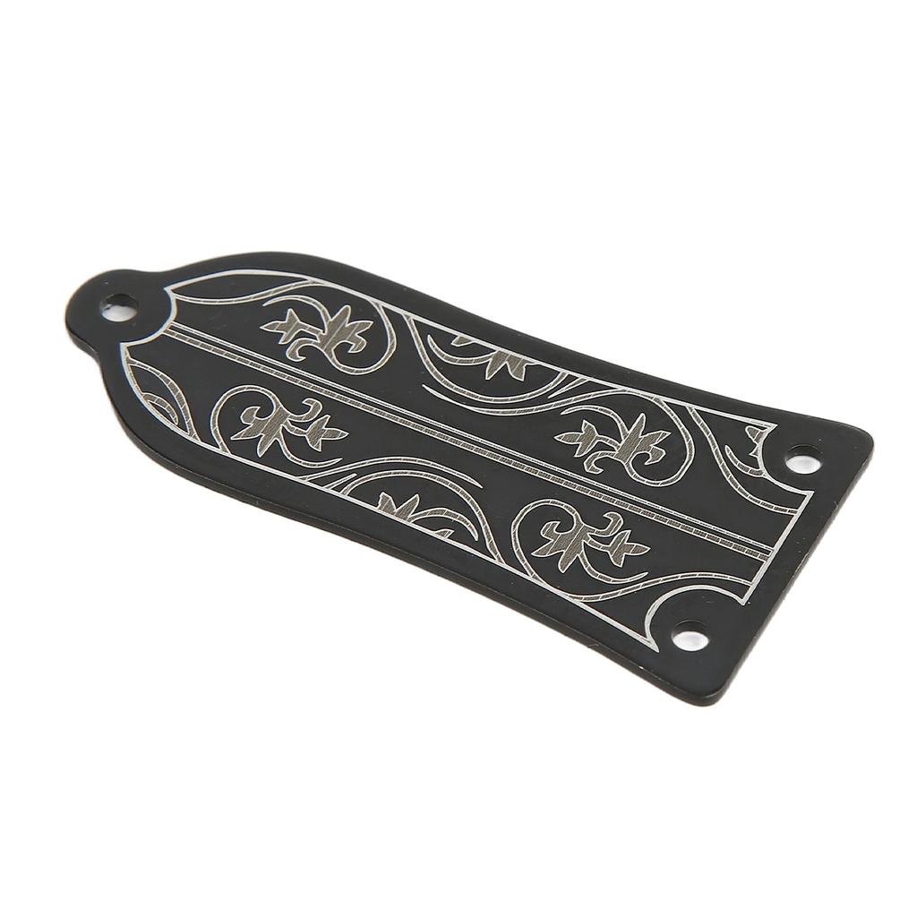 Truss Rod Cover with Screws Pattern Decoration Metal Cover Plate Replacement Guitar Accessories