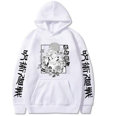 Jujutsu Kaisen Hoodie Itadori Yuji Graphic Hoodies Vintage Oversized Hooded Casual Long Sleeves Men Women Clothes
