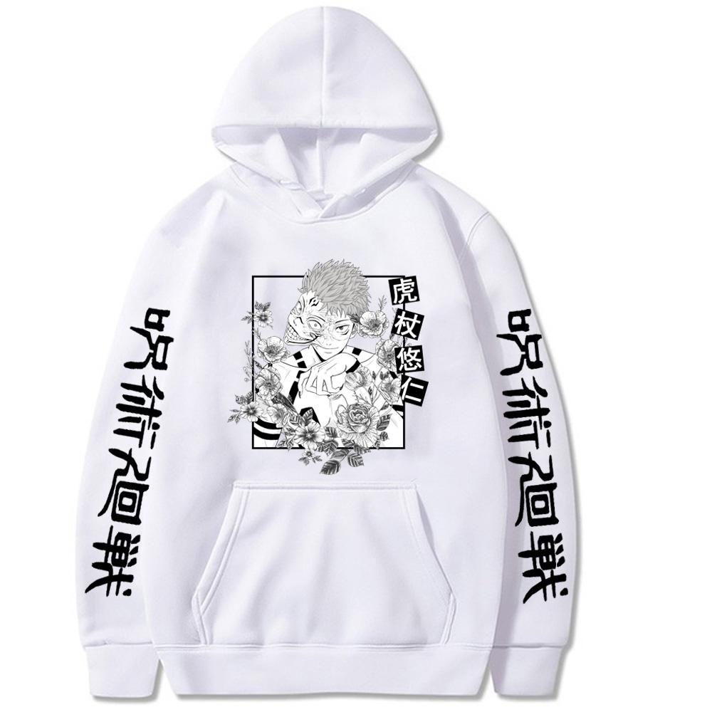 Jujutsu Kaisen Hoodie Itadori Yuji Graphic Hoodies Vintage Oversized Hooded Casual Long Sleeves Men Women Clothes