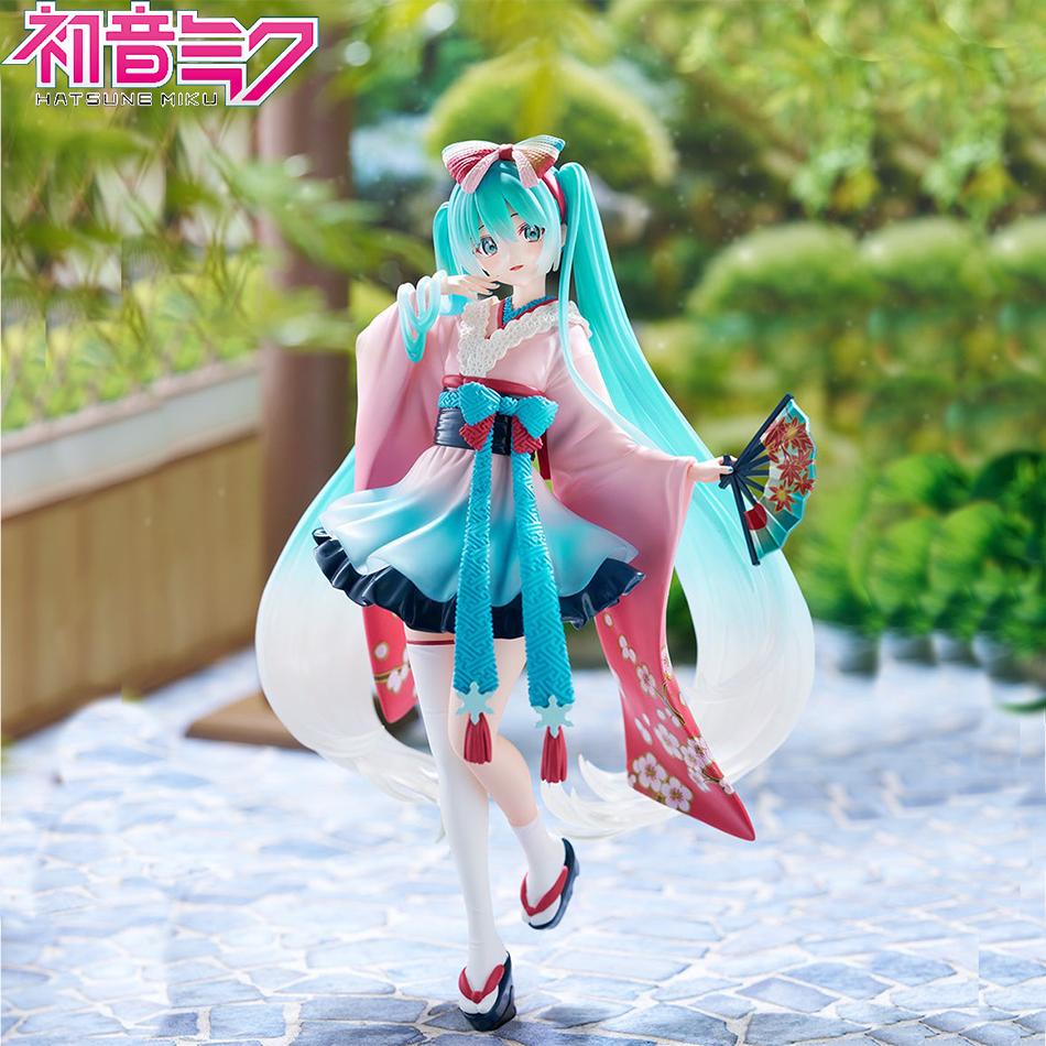 20cm Fashion Hatsune Miku Anime Figure Neo Tokyo Series Kimono Action Figures Kawaii Girl Figurine PVC Collection Model Toys