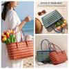 Vacation Style Weave Bag Bohemian Style Beach Tote Bag Casual Plastic Handbag  Girls