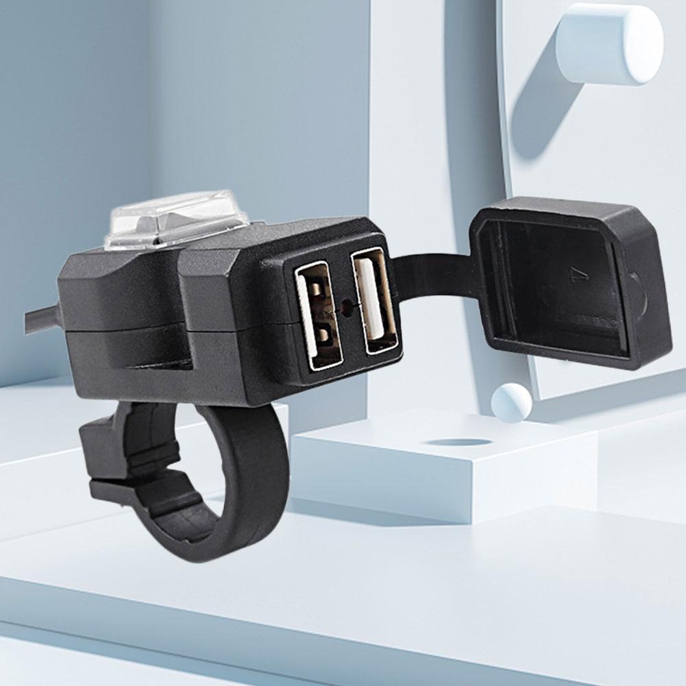 Dual USB Power Adapter Waterproof Motorbike Power Socket Overload Protection Motorcycle Charger Adapter Motorbike Accessories