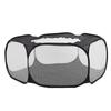 Portable Small Pet Animals Playpen Transparent Puppy Cat Rabbit Cage Tent for OutdoorBlack