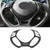 Carbon Fiber Car Steering Wheel Sheet Cover Trim For Toyota CHR CH-R 2017-