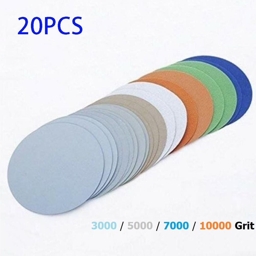 Anti-static Sandpaper Sanding Discs Flexibility Wear Resisting 20pcs Hook&Loop