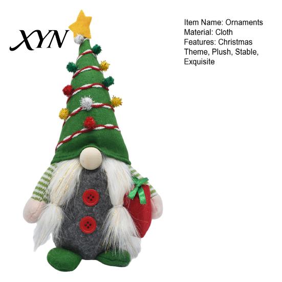 Festive Home Decor Accents Christmas Gnome Plush Figurines, Faceless Santa Stuffed Cloth Dolls, Window Decoration Ornaments Scandinavian Elf Tabletop