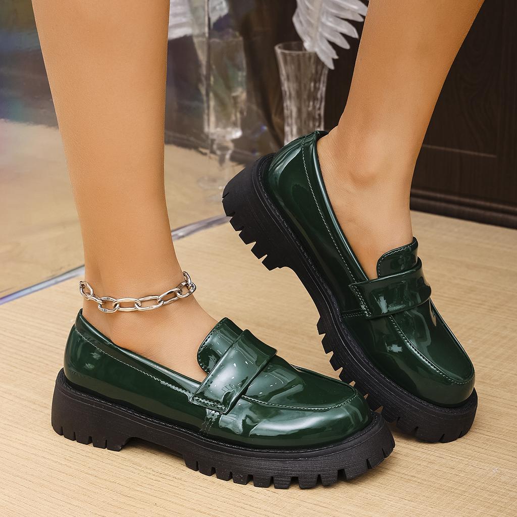 Fashion Lucyever Women's Loafers 2024 Spring British Style Slip on Platform Mary Jane Shoes Woman Japanese Jk Uniform Lolita Shoes Women