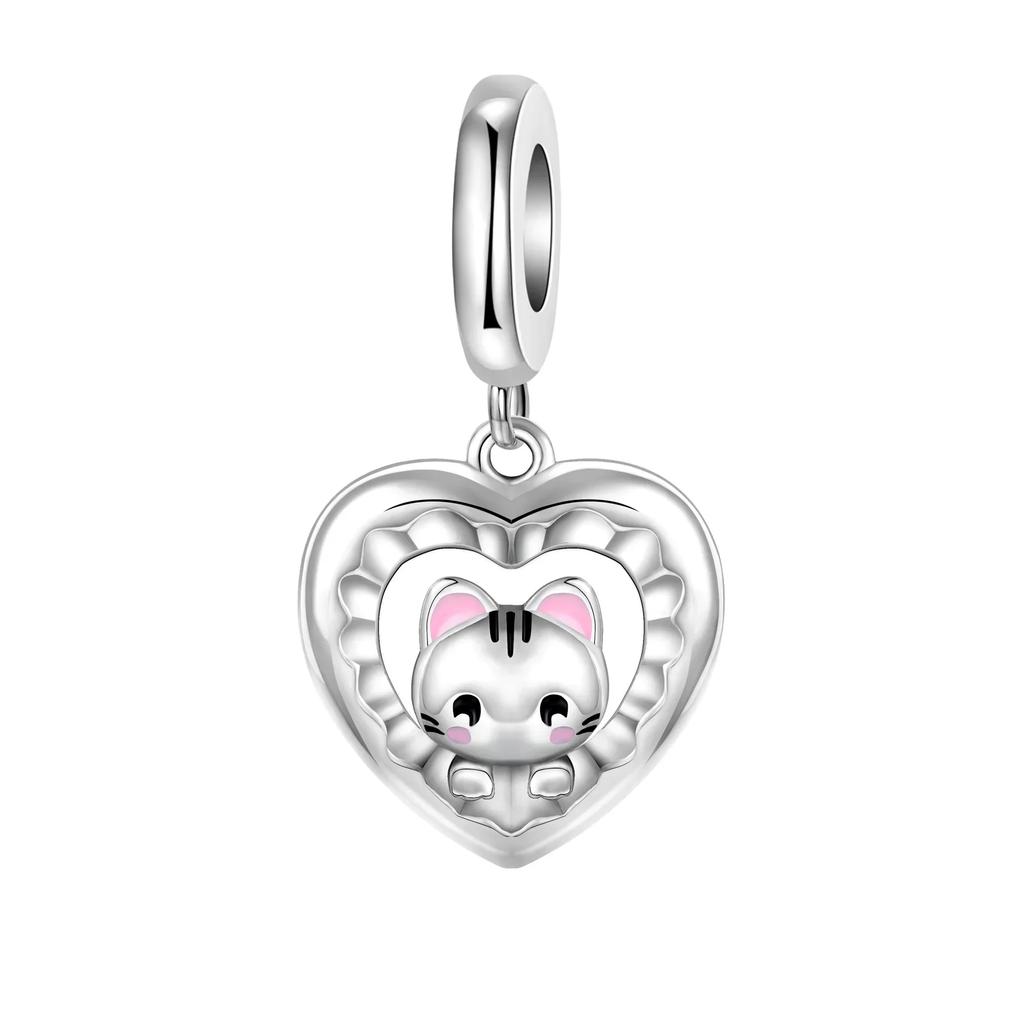 Süße Katzen-Anhänger Kupfer-Katzenkrallen ziehen Geld an Katzenohrringe Perlen für Halskette DIY-Armband Geschenk Schmuck Geschenke