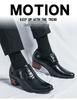 Scarpe da Uomo con Tacco Alto a Punta in Pelle - Stile Business Casual Britannico, Rialzanti per Matrimonio, Lucide, Tendenza Coreana per Parrucchiere.
