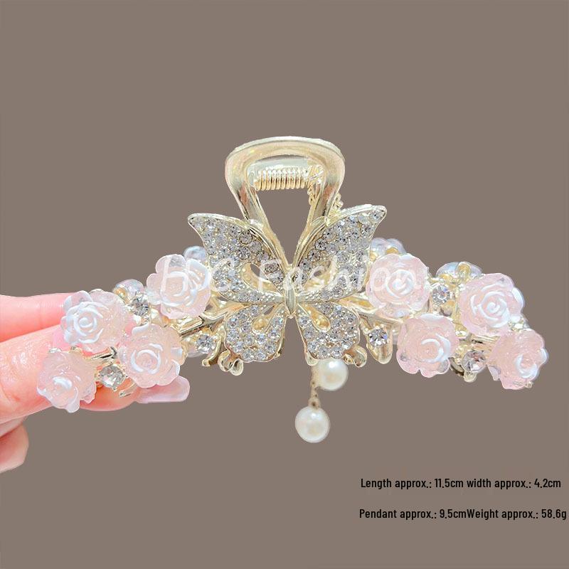 Lily of the Valley Floral Tassel Hair Claw - Ancient Style Women's Accessory