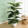23 Leaves Artificial Ficus Tree Green Plastic Large Artificial Ficus  Office Decor