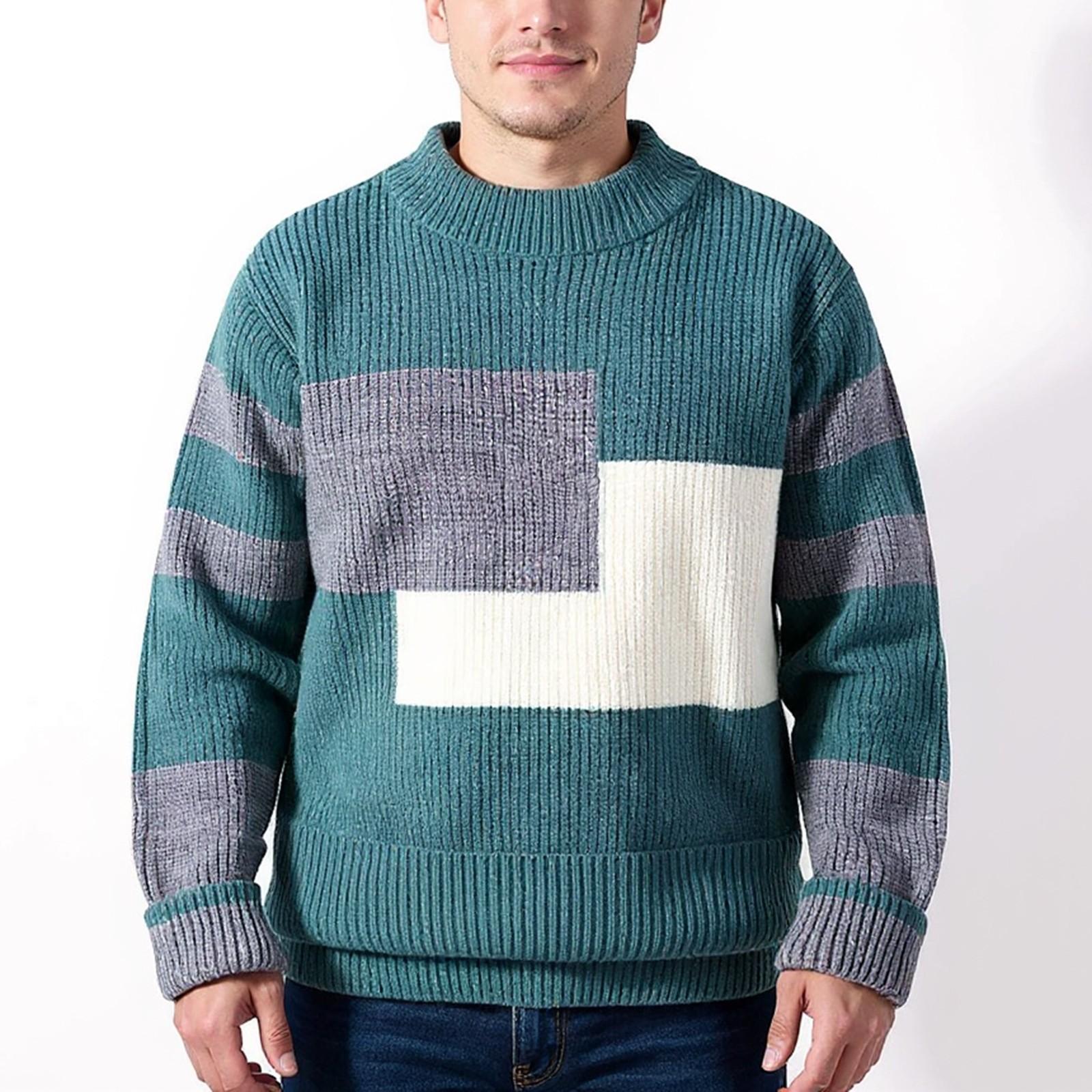 

Men s Casual Loose V-neck Sweater XXXL зелёный