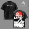 Anime T Shirt Vintage Washed Oversized Tees Tops Men Clothing Summer Short Sleeve Cotton T-shirt