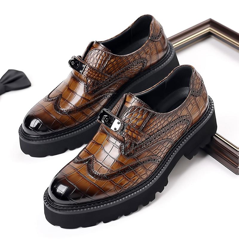 Mode Mode Herren Luxus Lässige Lederschuhe Elegante Weiche Herren Plateau Slipper Handgefertigte Mokassins Atmungsaktive Freizeitspazierschuhe