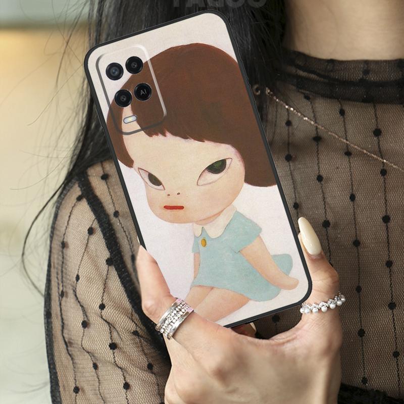 Cartoon Aesthetic Yoshitomo Nara Case For Oppo A16 A76 A96 A17 A18 A60 A80 A40 A38 A58 A78 A98 A94 A74 A54 A15 A57 A77 A5 Pro