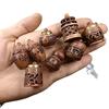 Wood Hollow Carved Aromatherapy Bottle Mini Vase Pagoda Car Hanging Decoration Fragrance Diffuser Bottle Sealed Jar Pendant