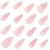 24 Pieces 3D three-dimensional cat's eye cherry manicure ins wind hot pin wearing nail fresh wearing nail fake nail piece