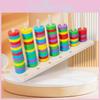 Wooden Digital Calculation Rainbow Circle Cloud Pillar Set Toddler Math Toy
