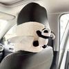 Car Tissue Boxes Panda Bow Plush Accessories Backseat Hanging Tissue Bag Box Holder Hanger Cover Auto Toys Interior Decoration