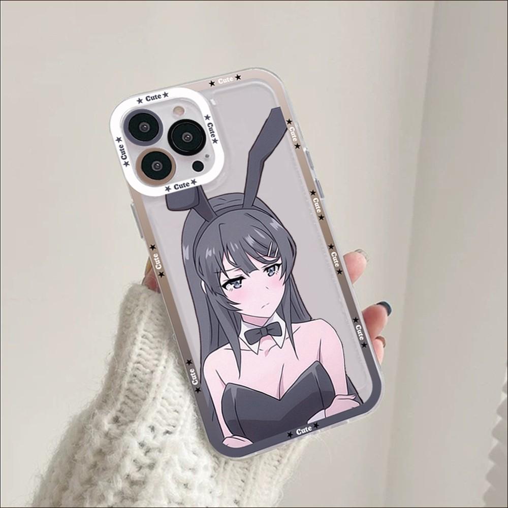 Anime Mai Sakurajima Phone Case For iPhone 14 13 12 11 Pro Max Mini X Xs XR 6 7 8 Plus SE 2020 Transparent Case