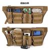 PHOENIX IKKI Small Item Storage Camouflage Utility Outdoor Tactical Military Crossbody Waist Bag Waist Pouch Work Belt Tactical Belt Brown